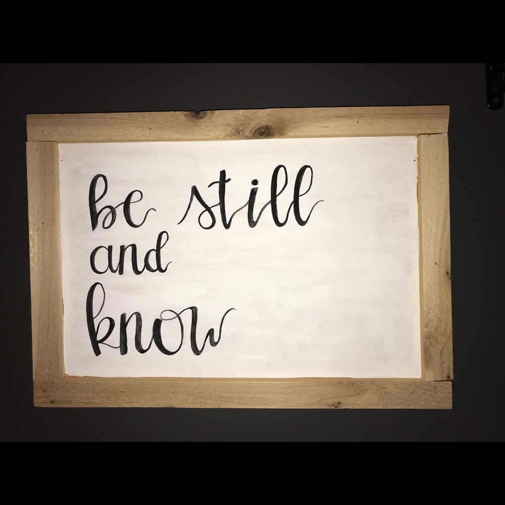 Be still and know painting